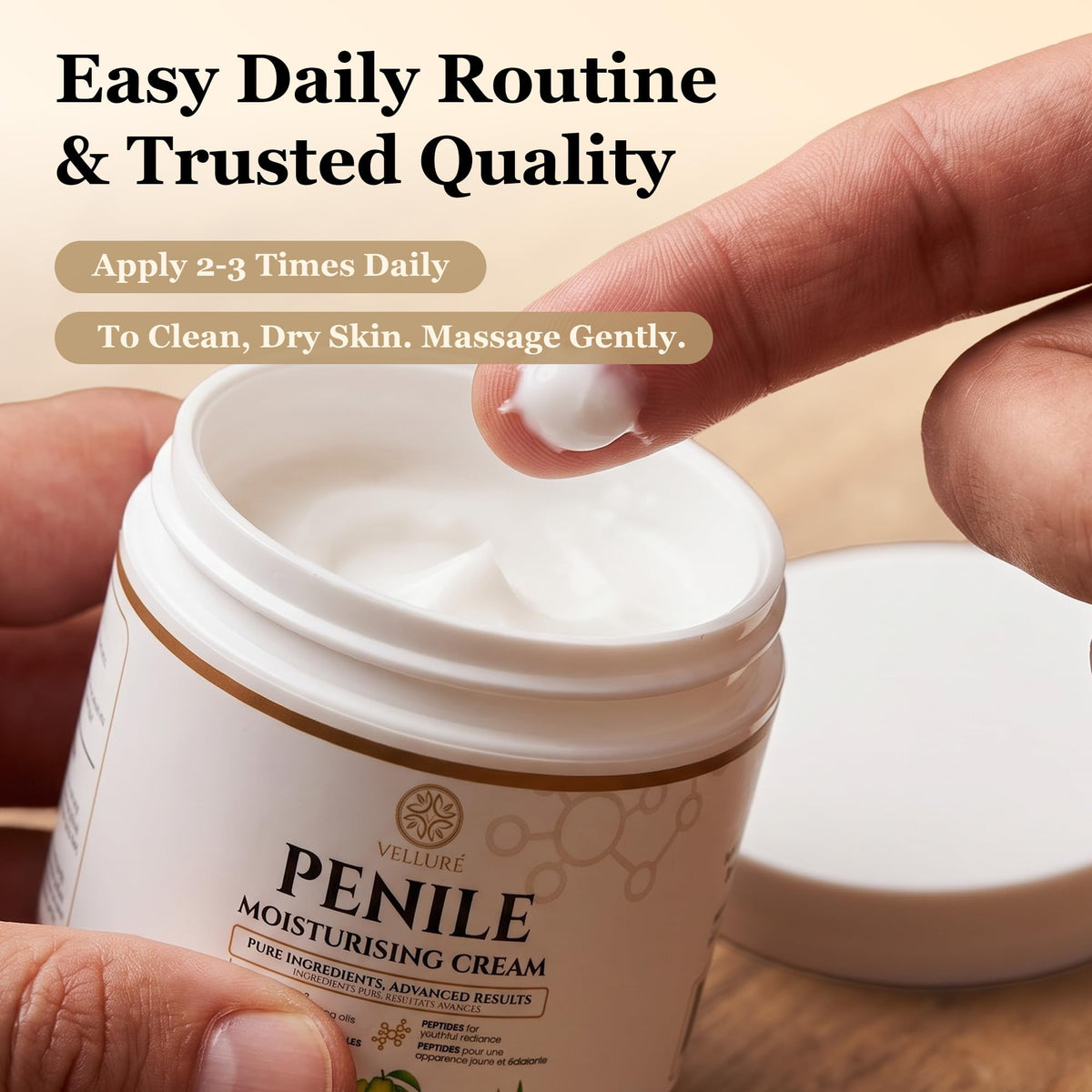 Velluré Penile Cream Men's Intimate Moisturizer & Genital Skin Care, 4oz