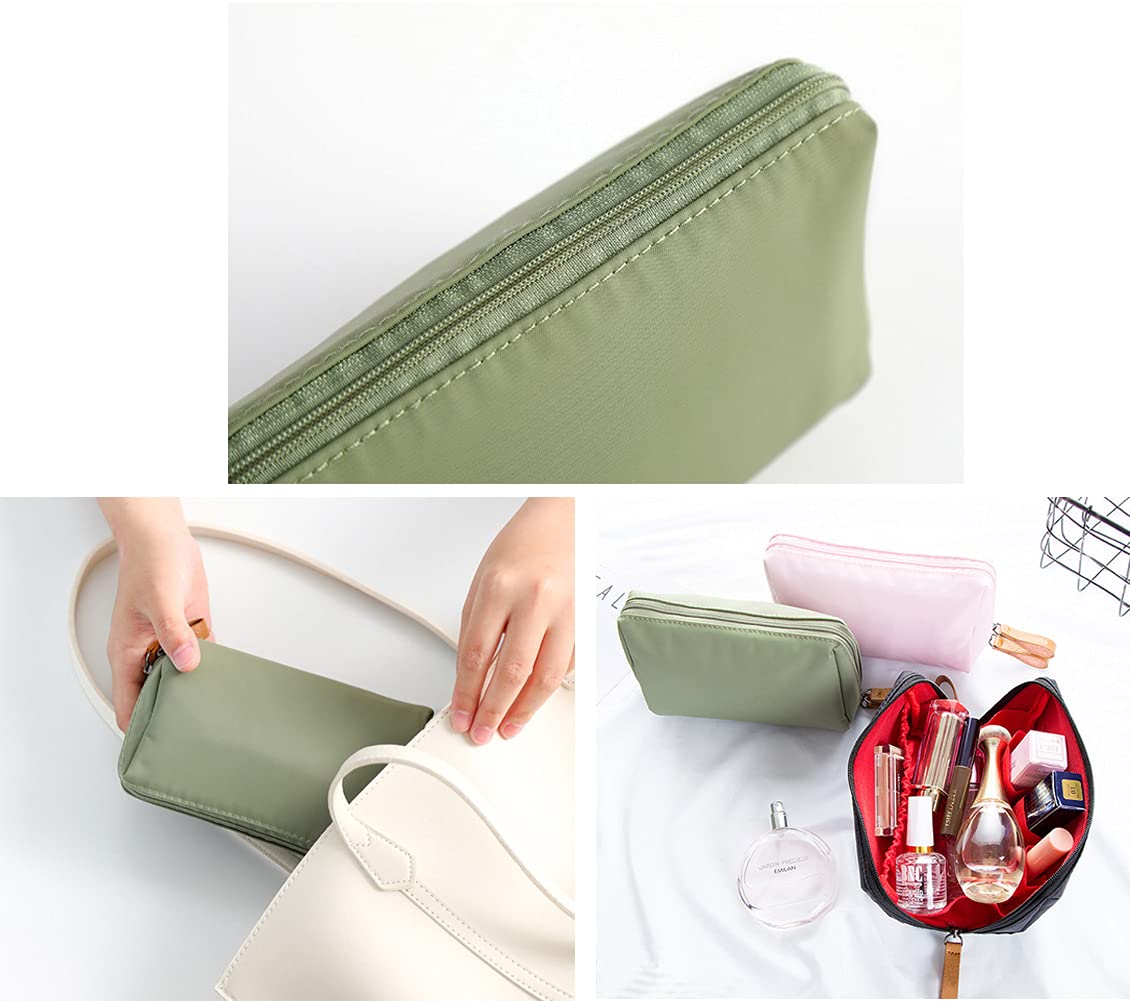 Vviitop Small Makeup Bag for Purse, Makeup Pouch Small Cosmetic Bag Mini Portable Handbag for Women and Girls (Black)
