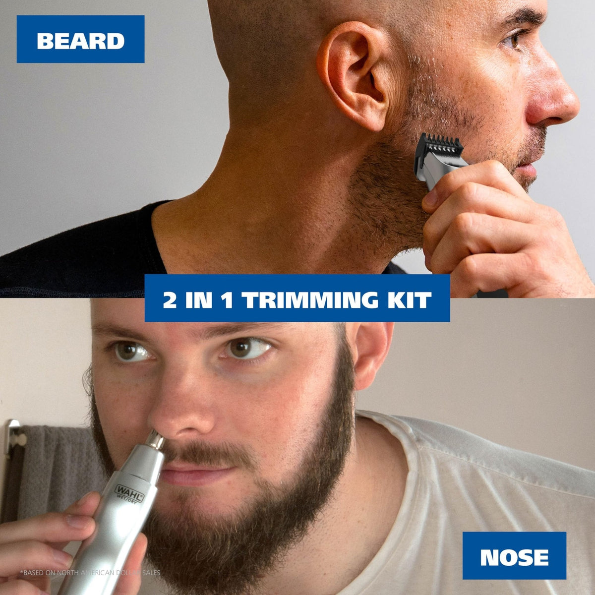 Wahl Groomsman Rechargeable Beard Trimmer Kit & Bonus Battery Nose Trimmer