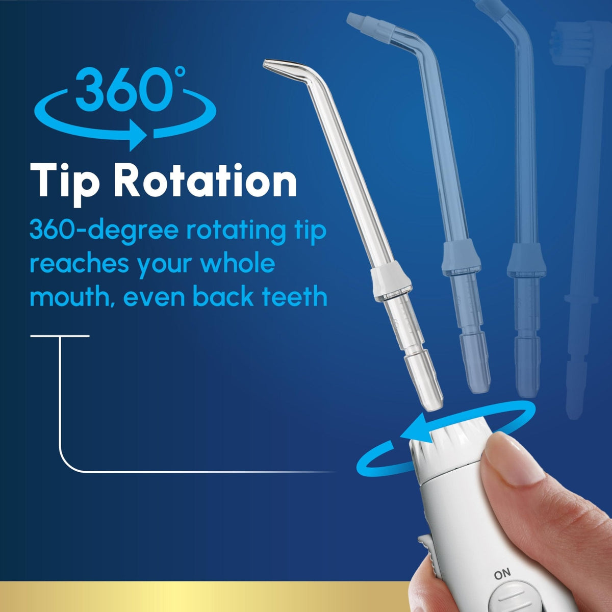 Waterpik Aquarius Countertop Water Flosser with 10 Settings, 7 Tips, White