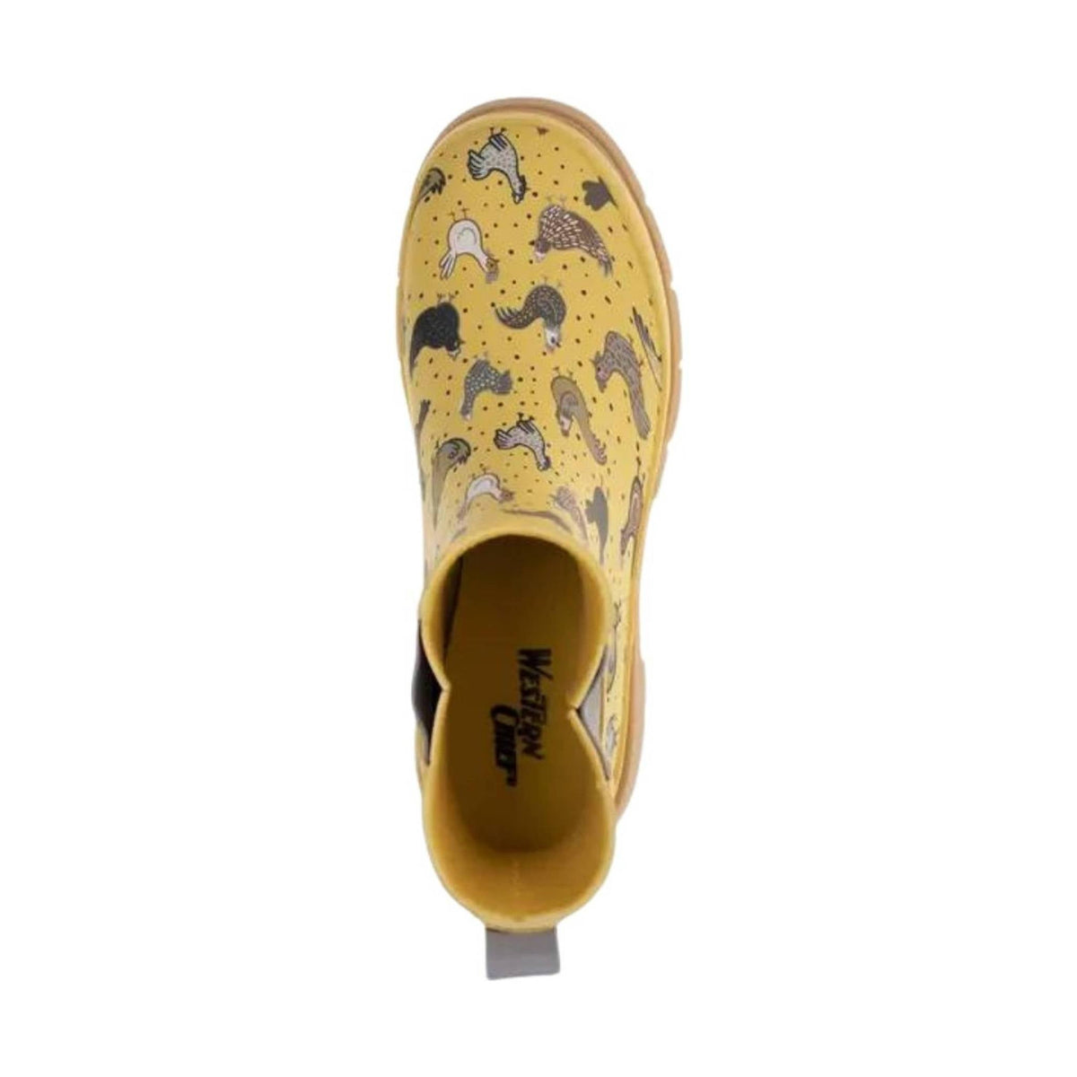 Western Chief Women's Hen Frenzy Chelsea Rain Boots - Yellow