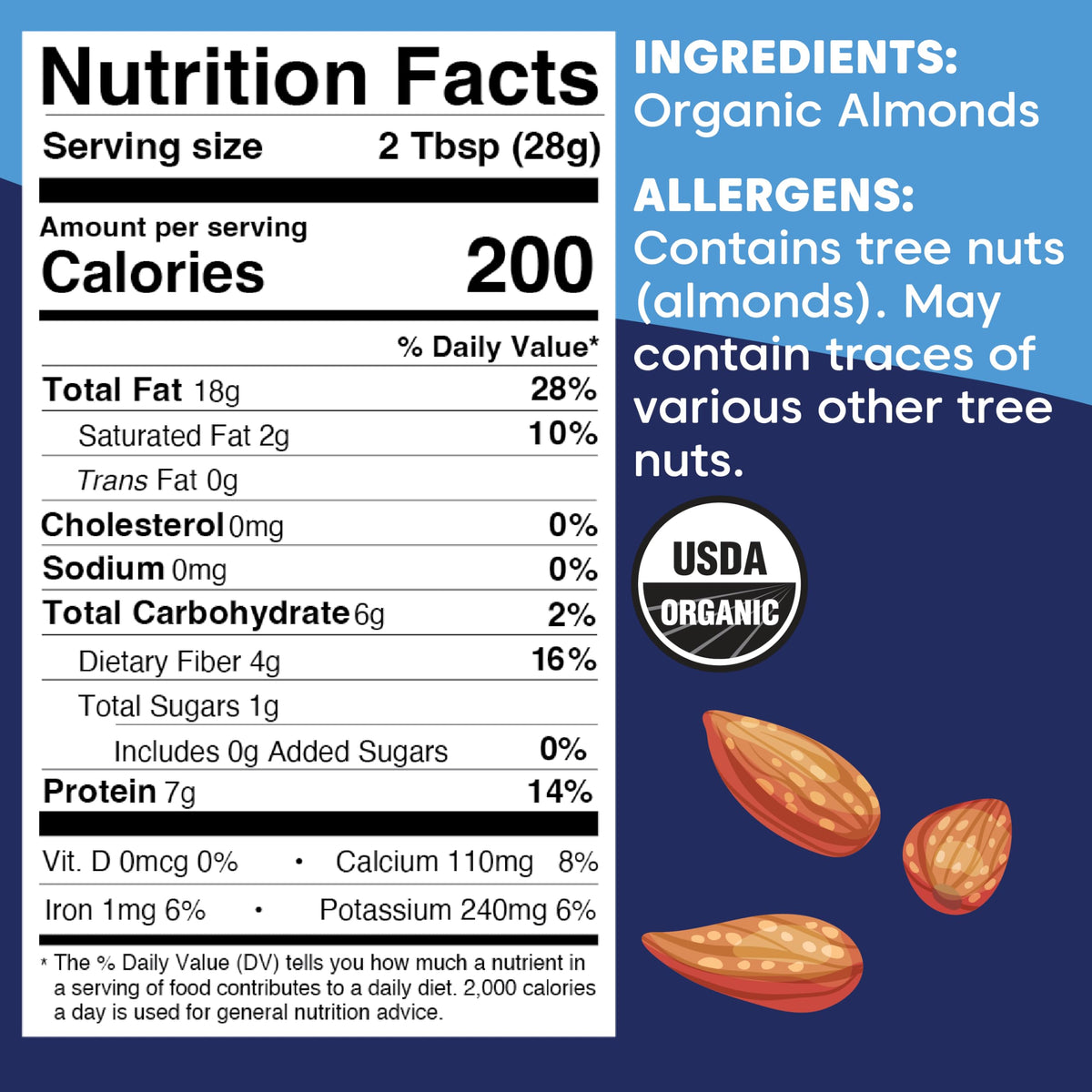 Wilderness Poets Almond Butter – Organic Raw Nut Butter (4 Pound) – Vegan, Gluten Free, Non-GMO, No Salt, No Sugar