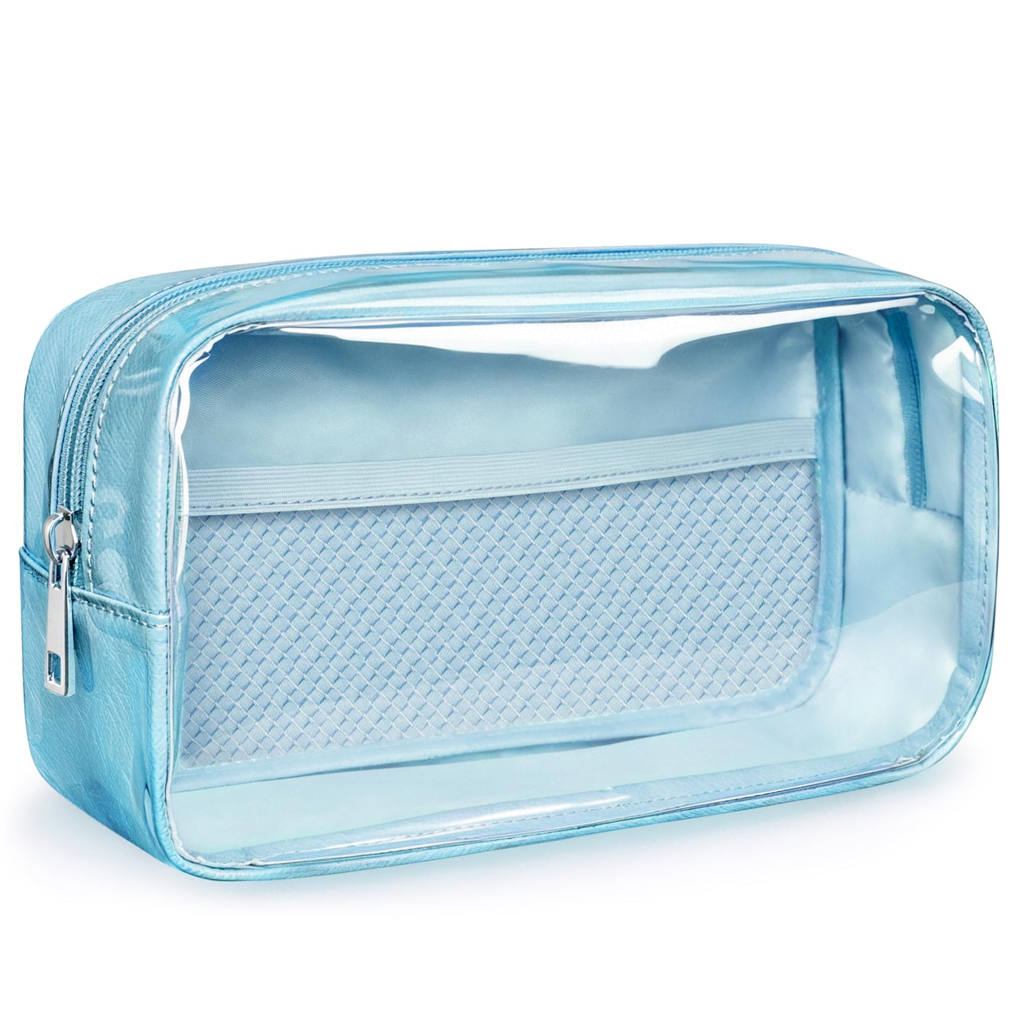 WLLWOO Clear Makeup Bag Small Cosmetic Pouch Travel Toiletry Organizer