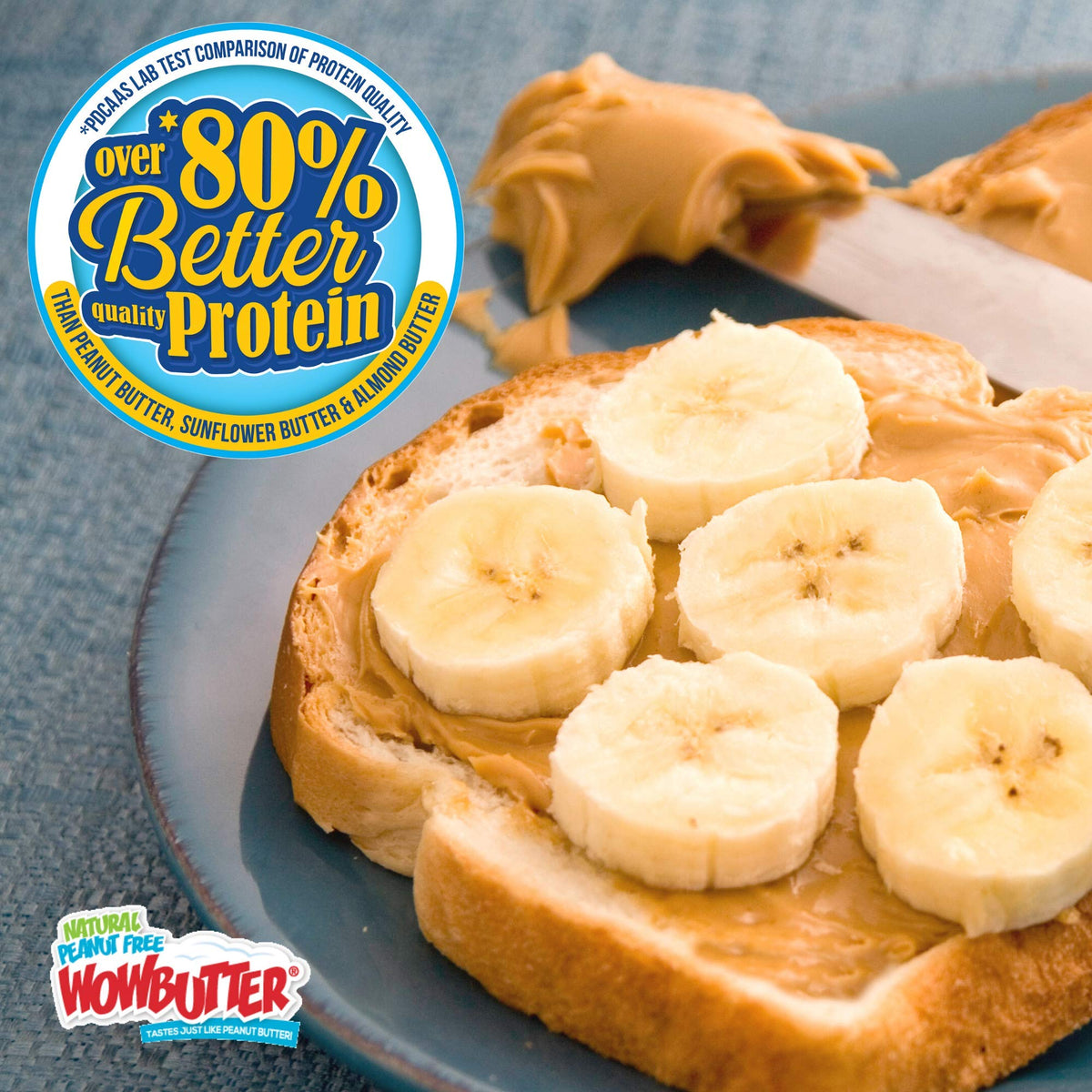 WOWBUTTER - Creamy Peanut & Tree Nut Free Spread - 100 Cups (1.12 oz each) - Made With Whole Toasted Soy - Vegan, Gluten Free, Non-GMO