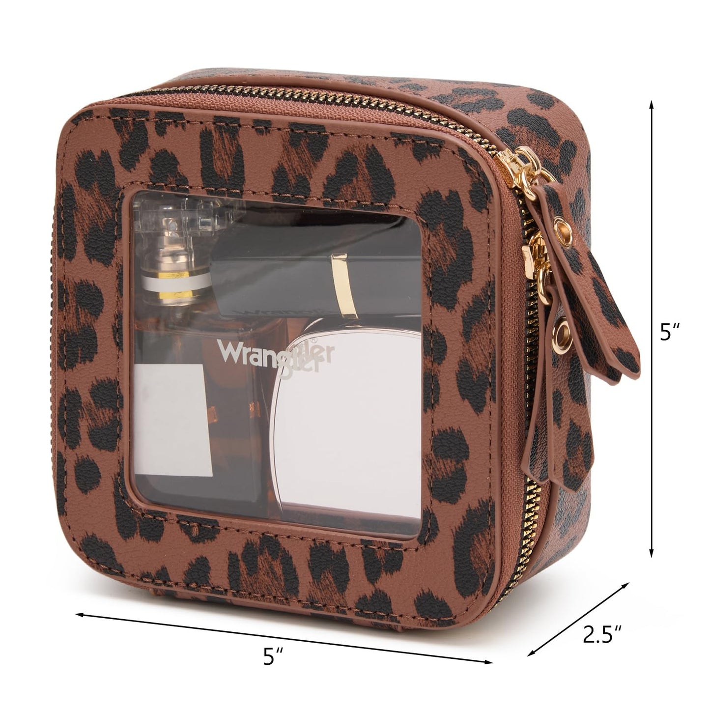 Wrangler Mini Clear Makeup Bag Organizer Travel Toiletry Bag for Women