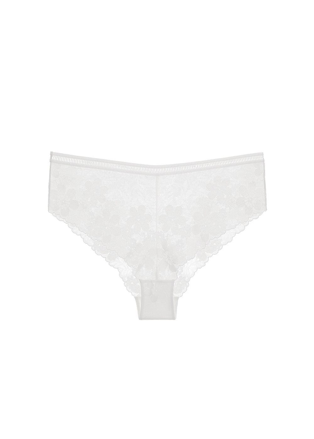 XENA Seductive Floral White Lace Boyshort Panties