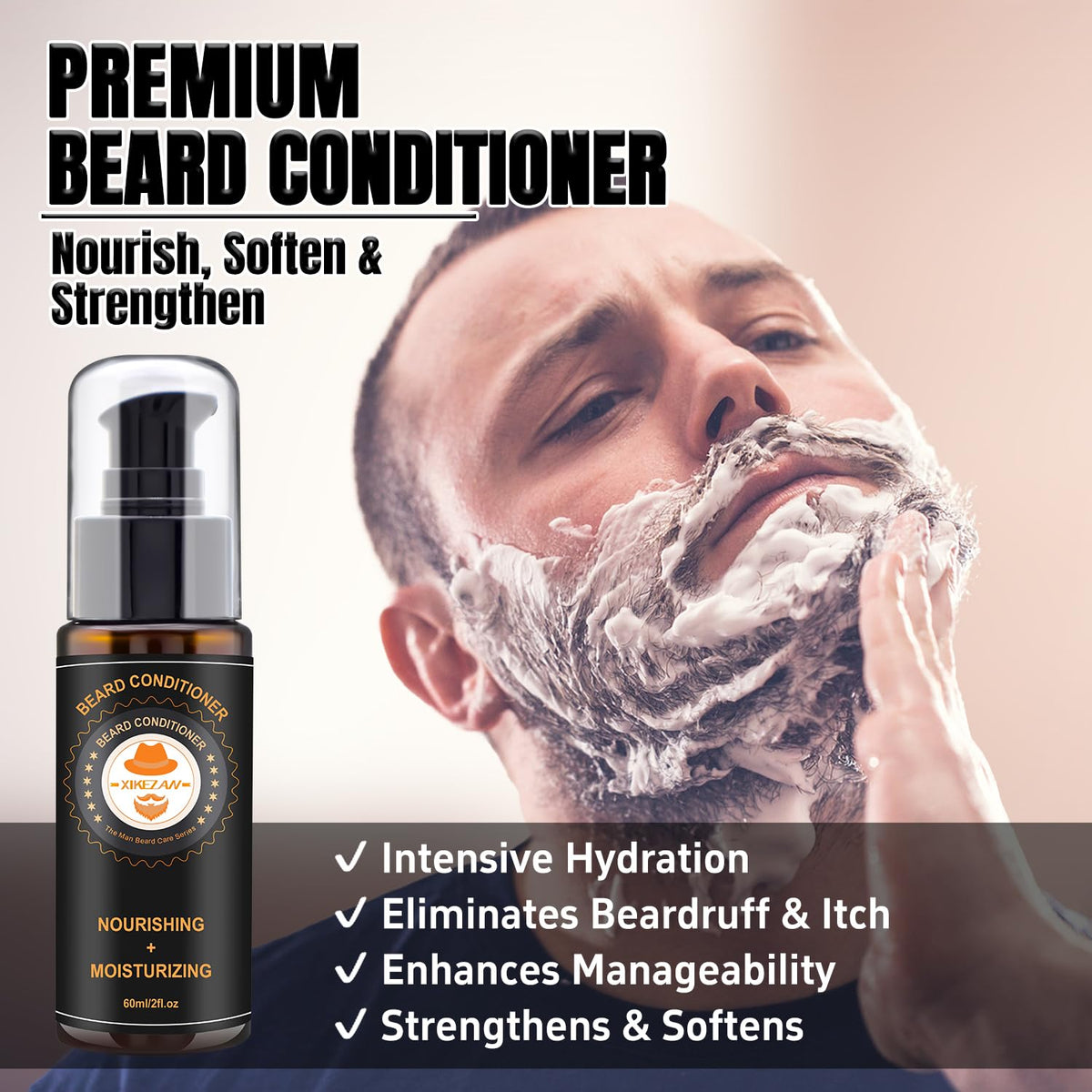 XIKEZAN Beard Kit Gifts for Men Grooming/Care-Soften,Soothe Beard GoodScent