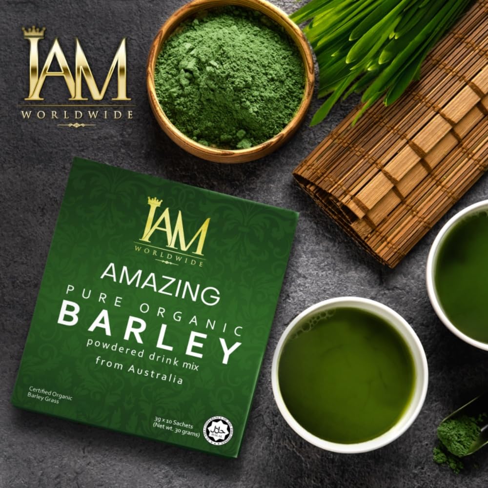 XLXZHYF IAM Amazing Pure Organic Barley Powdered Drink Mix – Organic Barley Green Blend (3 Boxes)