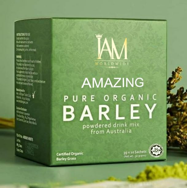 XLXZHYF IAM Amazing Pure Organic Barley Powdered Drink Mix – Organic Barley Green Blend (3 Boxes)
