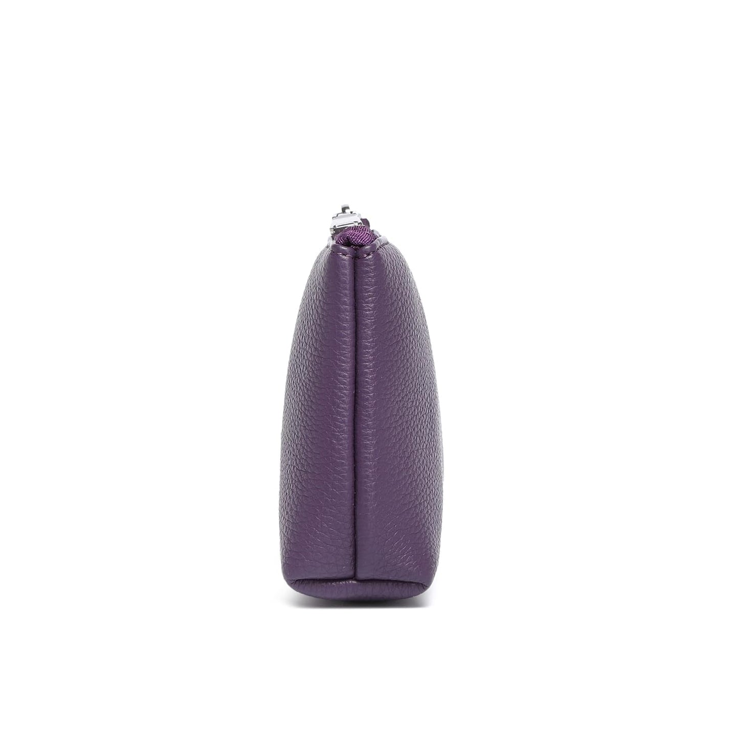 YONBEN Small Makeup Bag for Purse, Leather Cosmetic (Anemone Purple)