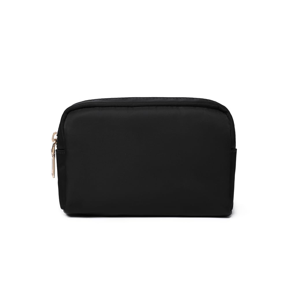 YONBEN Waterproof Makeup Bag Large Capacity Women's Classic Black Wash Bag Adjustable Partition Wash Bag Brush and Cosmetic Carrying Bag…