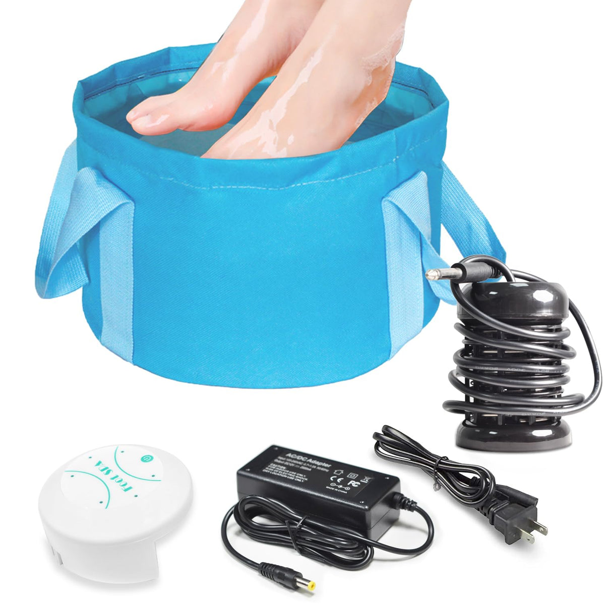 YoTmake Ionic Detox Foot Bath SPA Machine, Ionic Cleanse Detox Foot Bath Spa Machine with Blue Bucket for Health Care Personal Home Travel