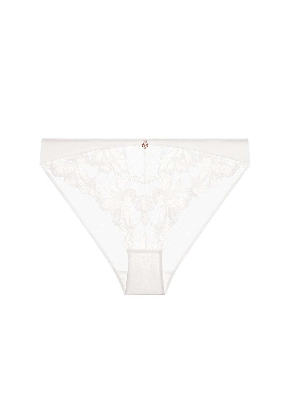 ZILLAH Plus Sexy White Lace Brief Panties