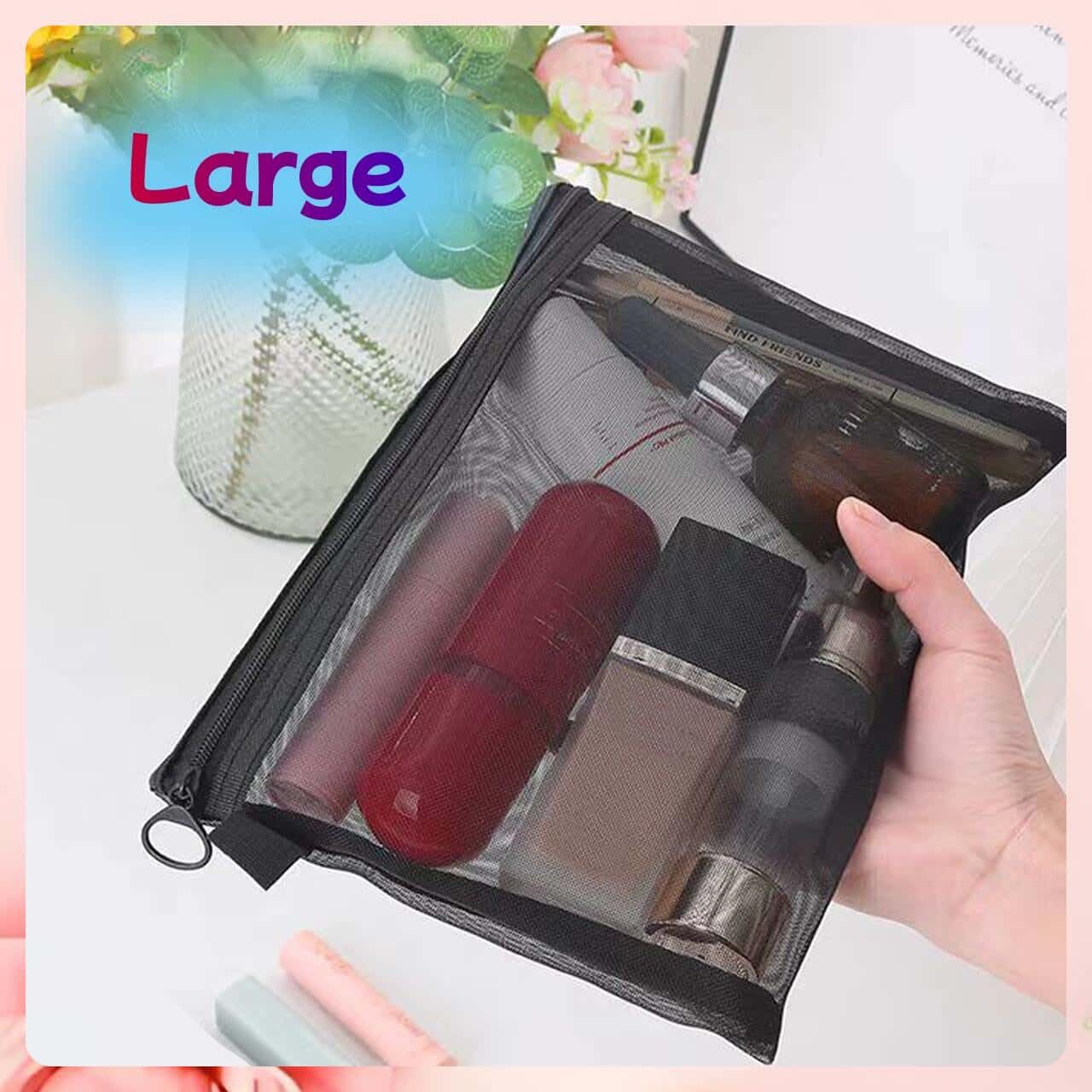 ZSlactp Small Mesh Zipper Pouch Bag for Purse, Purse Organizer Pouch Insert